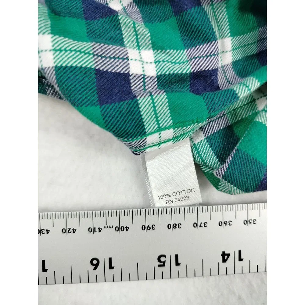 Banana Republic Flannel Shirt Men's Medium Green‎ Cabincore Gorpcore Cozycore